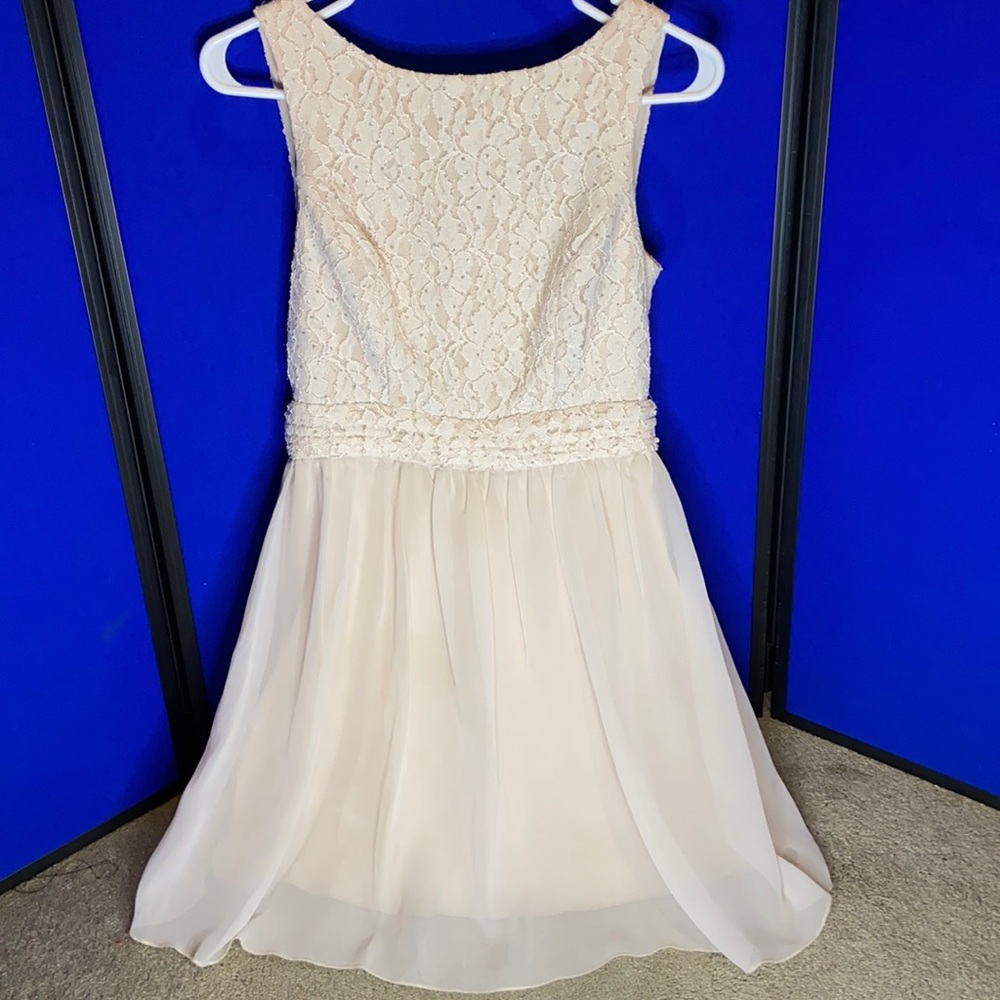 Blush semi formal dress